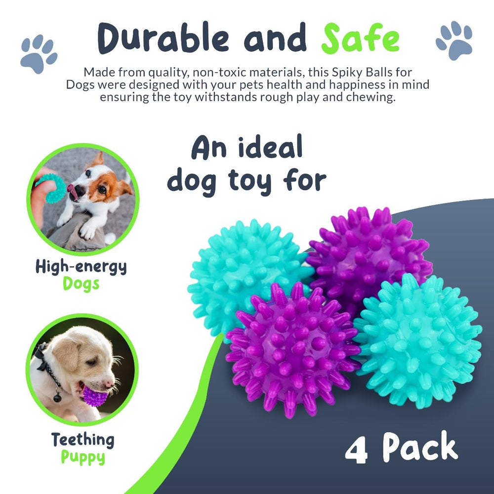 Petite Paws Spiky Ball non-toxic rubber is puppy safe.