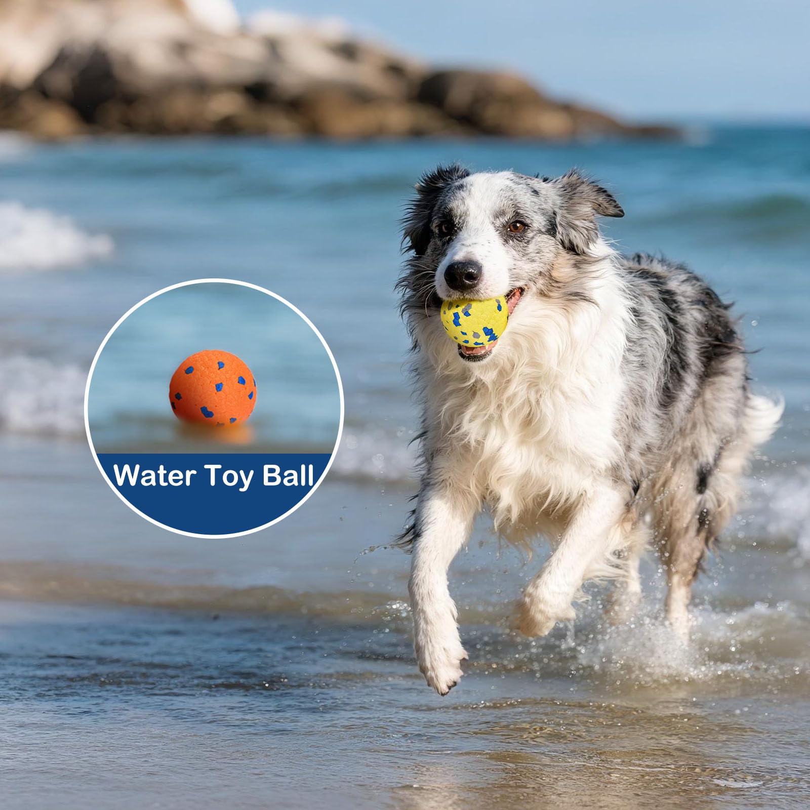 Petizer ETPU ball with textured surface supports dental-focused play.