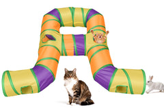 Petizer omega-shape cat tunnel promotes safe indoor play and exploration.