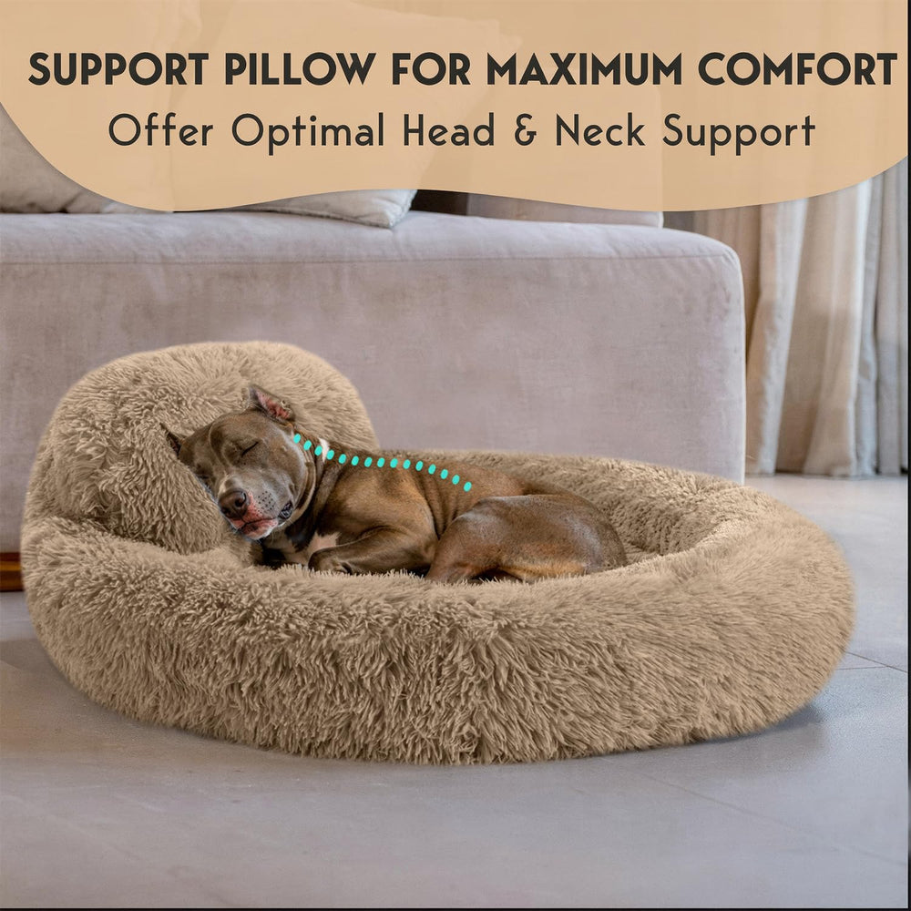 PET JETT large dog bed anti-slip bottom keeps bed in place during play