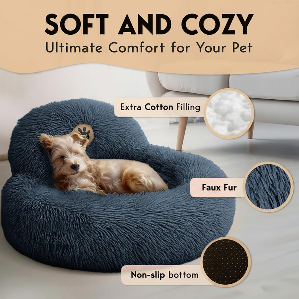 PET JETT bed with support pillow for head and neck comfort
