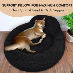 PET JETT Donut Bed with anti-slip bottom stabilizing resting spot.