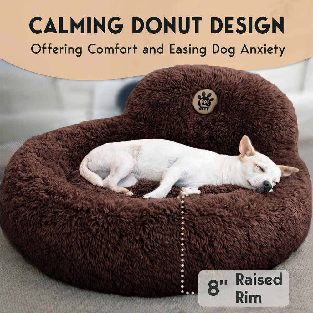 Round donut design helps dogs curl up securely