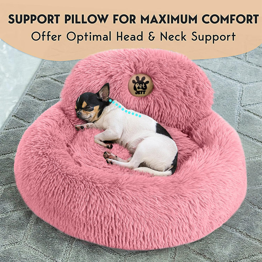 PetJett Donut Bed anti-slip bottom helps keep small dogs secure on slick floors.