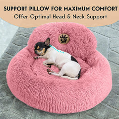 PetJett Donut Bed anti-slip bottom helps keep small dogs secure on slick floors.