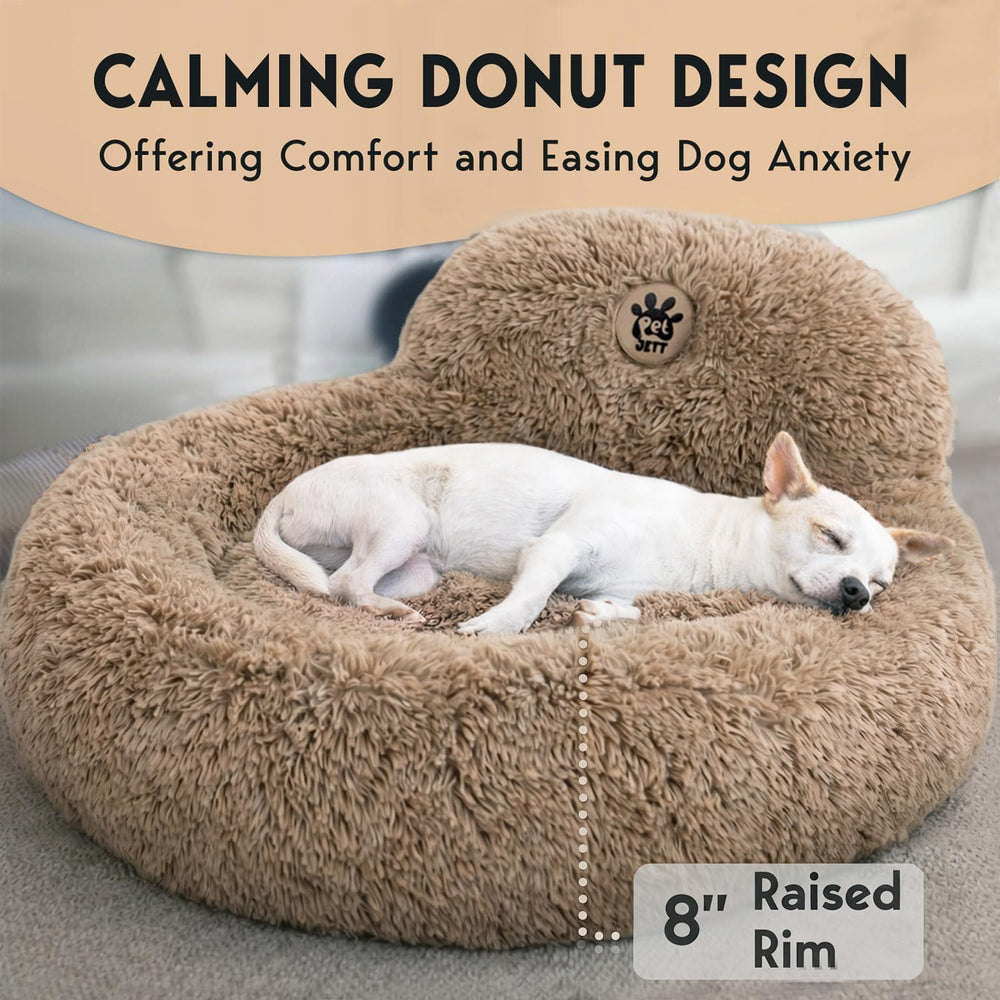 PetJett Donut Bed anti-slip bottom helps prevent sliding on smooth floors.