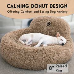PetJett Donut Bed anti-slip bottom helps prevent sliding on smooth floors.
