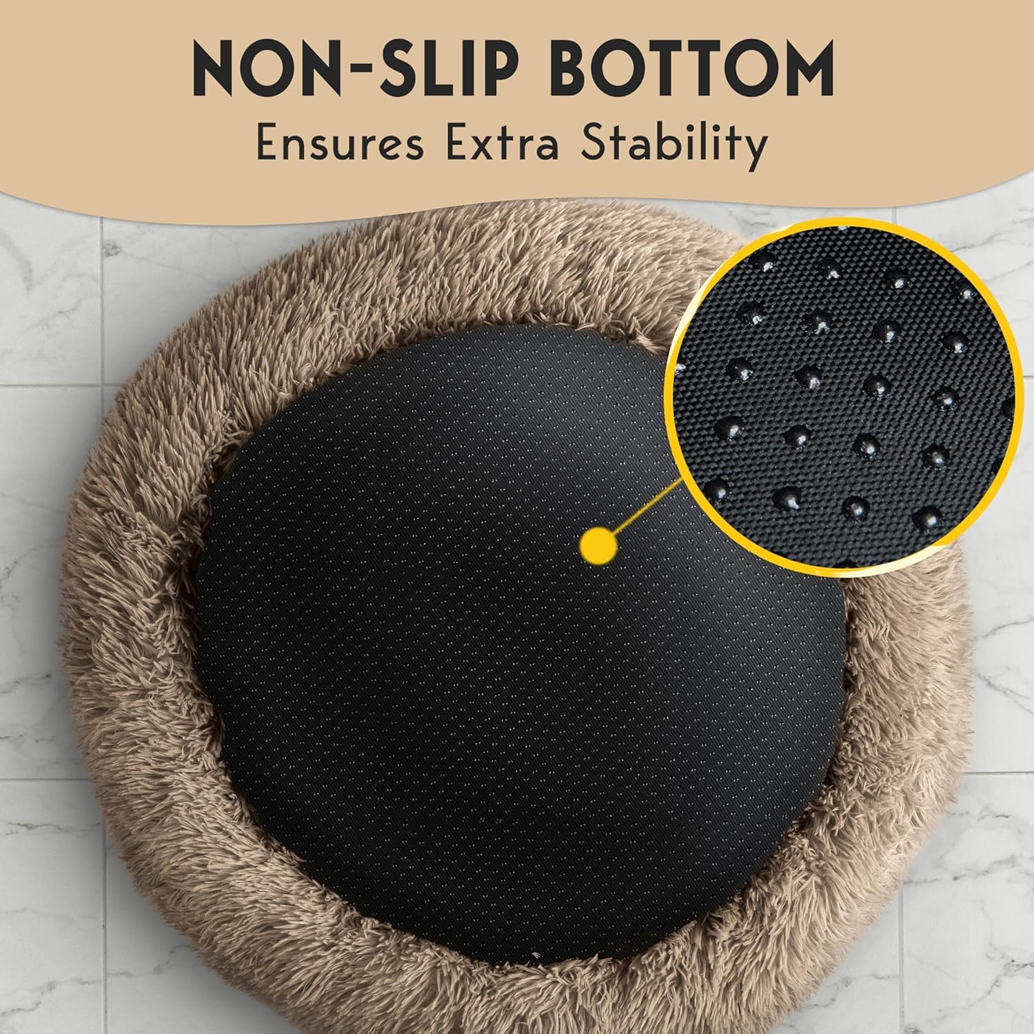 PetJett Donut Bed is machine washable for easy cleaning and maintenance.