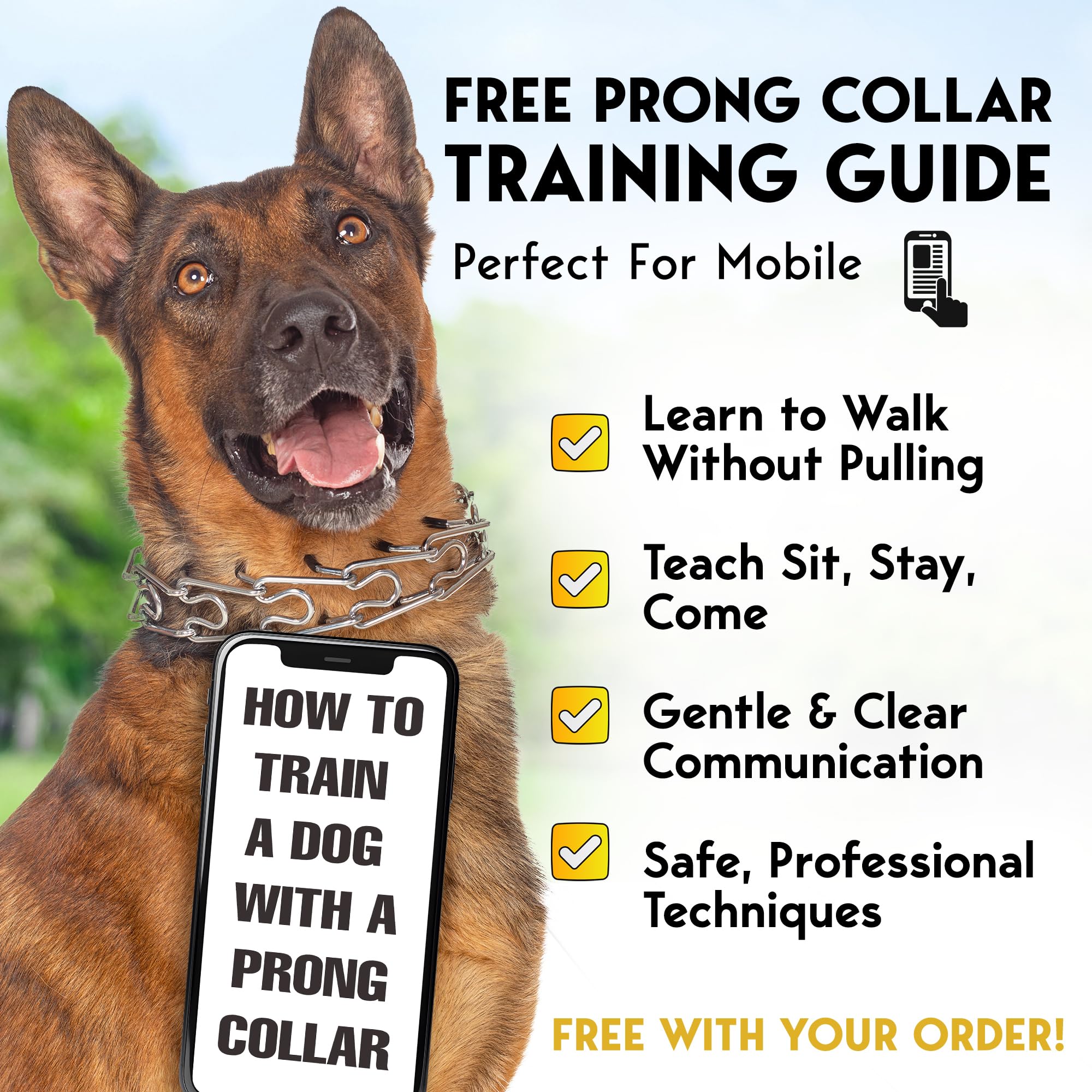 Durable stainless steel construction of PET JETT prong collar built for outdoor training