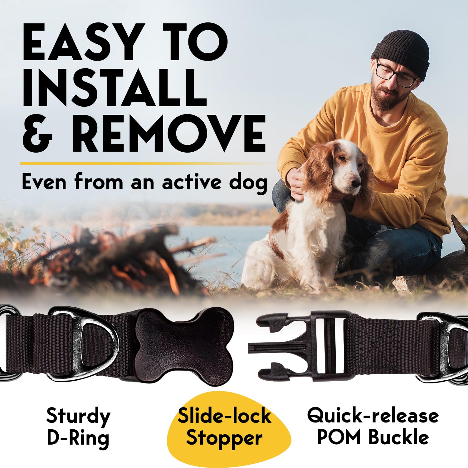 Pet Jett ProTrainer includes 2 extra links and rubber tips for adjustable fit.