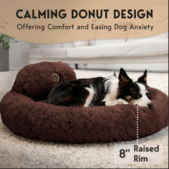 PetJett round bed support pillow delivers head and neck comfort.