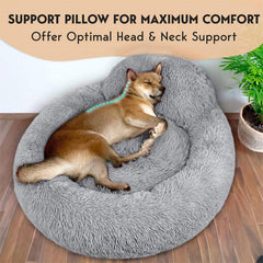 PetJett round bed with anti-slip bottom keeping a dog secure during rest