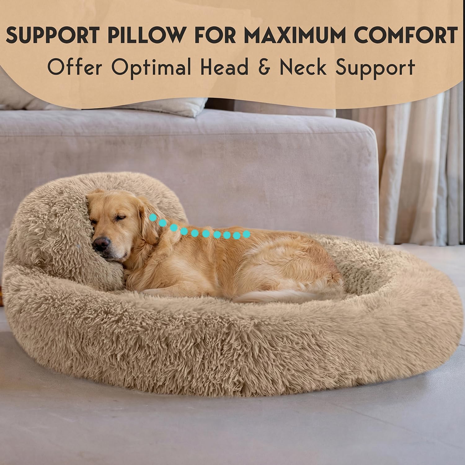 PET JETT non-slip bottom keeps the bed in place on slick floors.