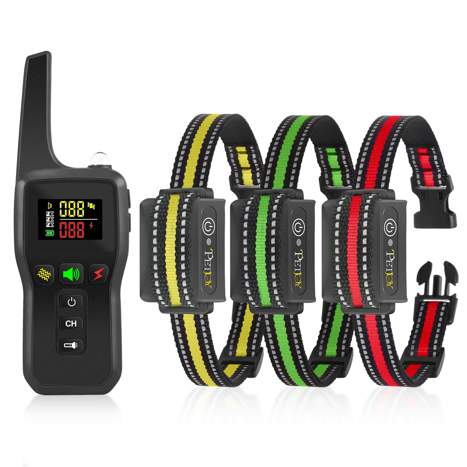 PetJoy automatic bark collar with remote front view for training control
