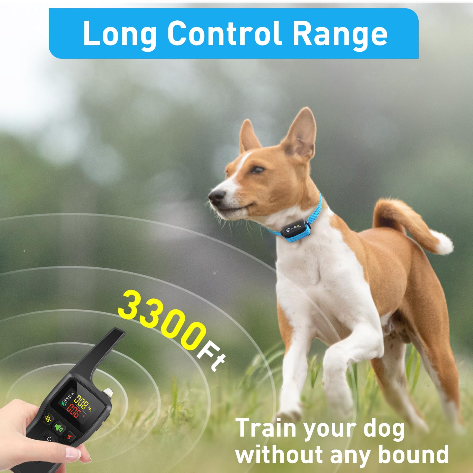 PetJoy collar with four training modes for customizable guidance.