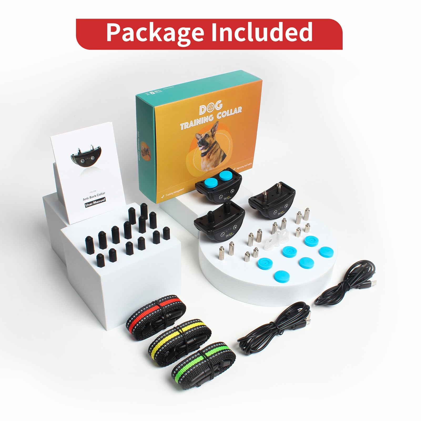 PetJoy dual-charging cable powering two collars simultaneously
