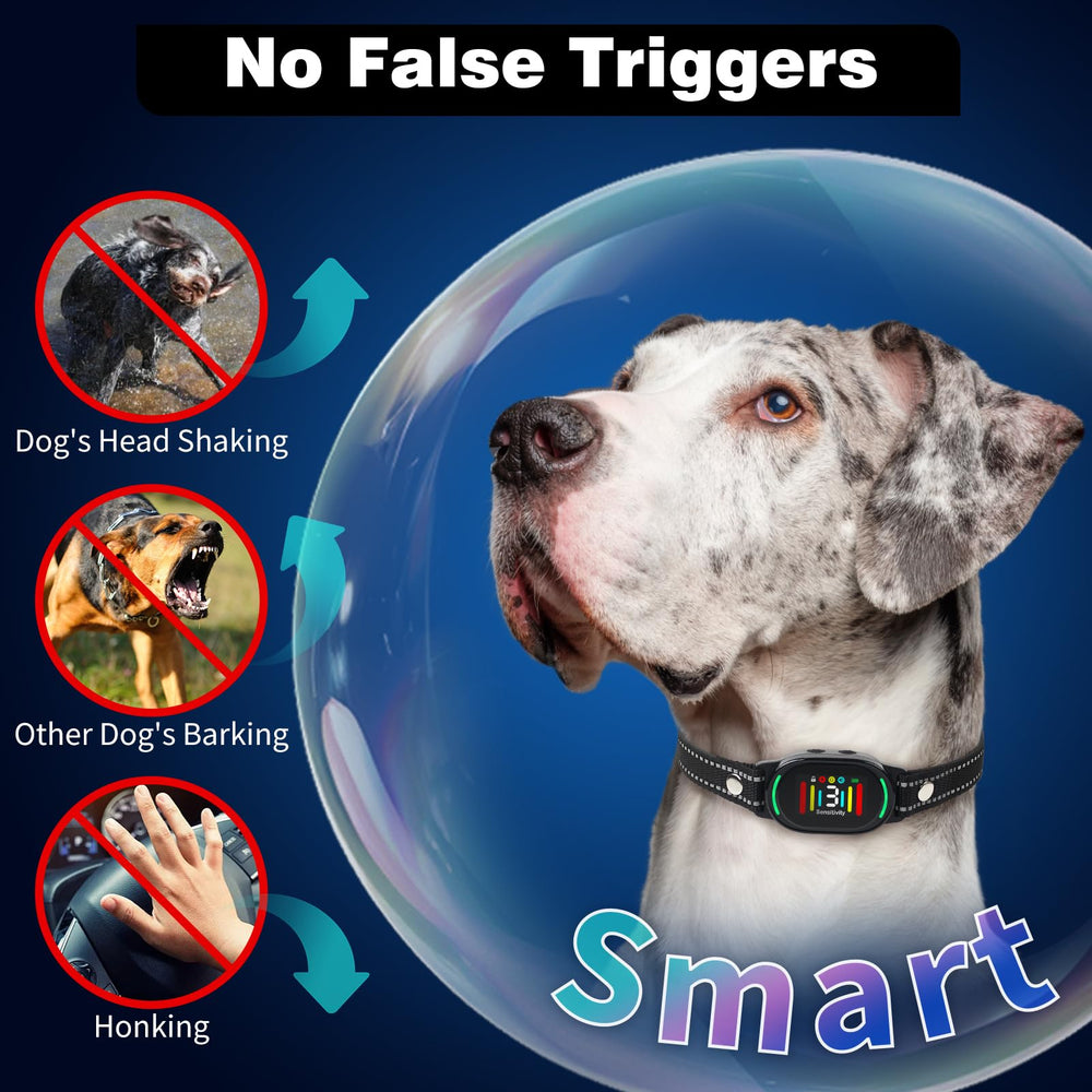 PetJoy Smart Bark Collar shock mode close-up for optional correction.