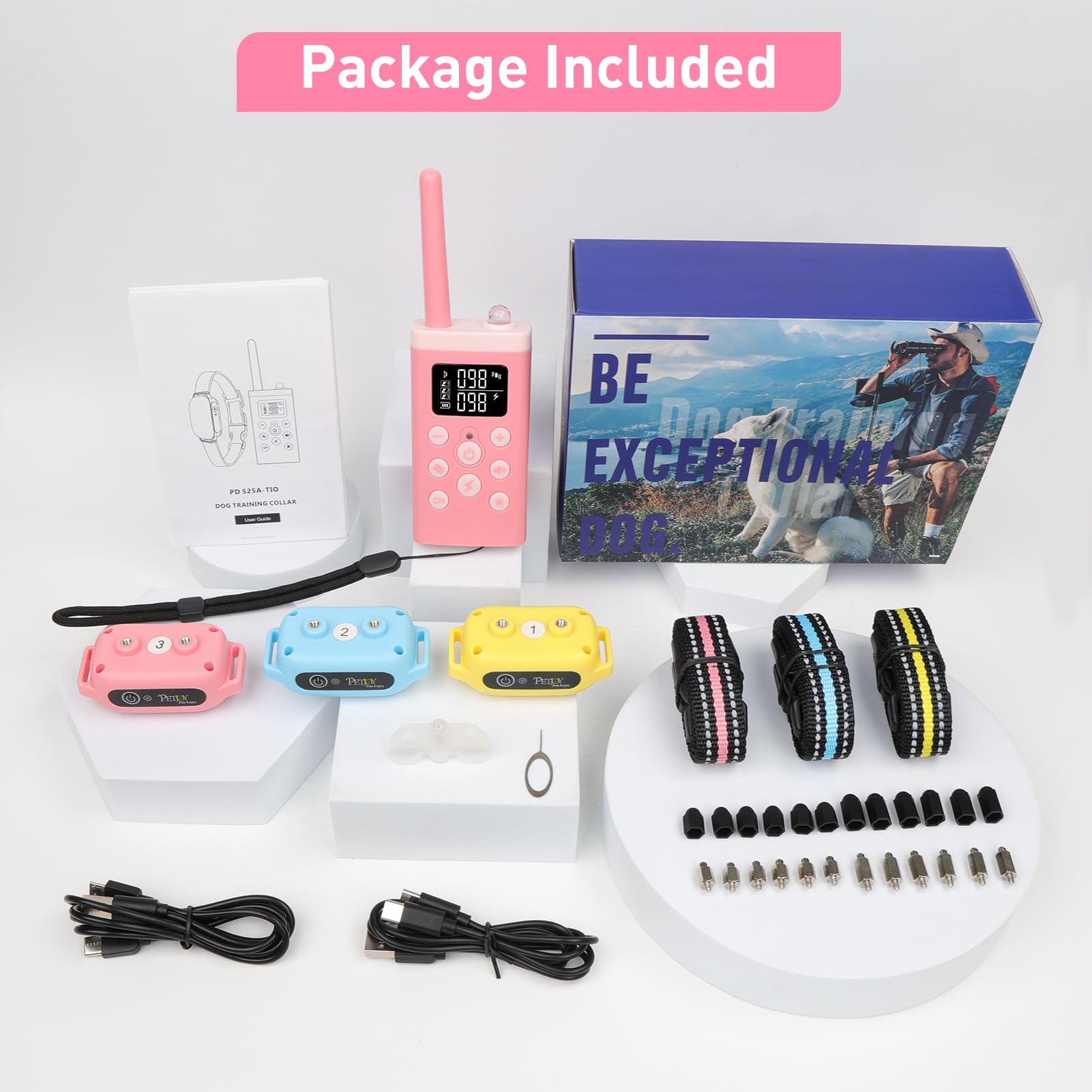 PetJoy waterproof collar with IPX7 rating for reliable outdoor use.