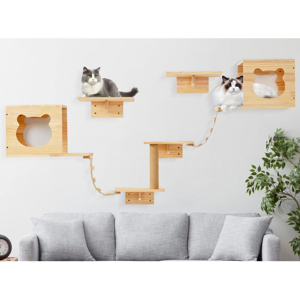 PETKABOO cat wall shelves easy mounting kit speeds setup.