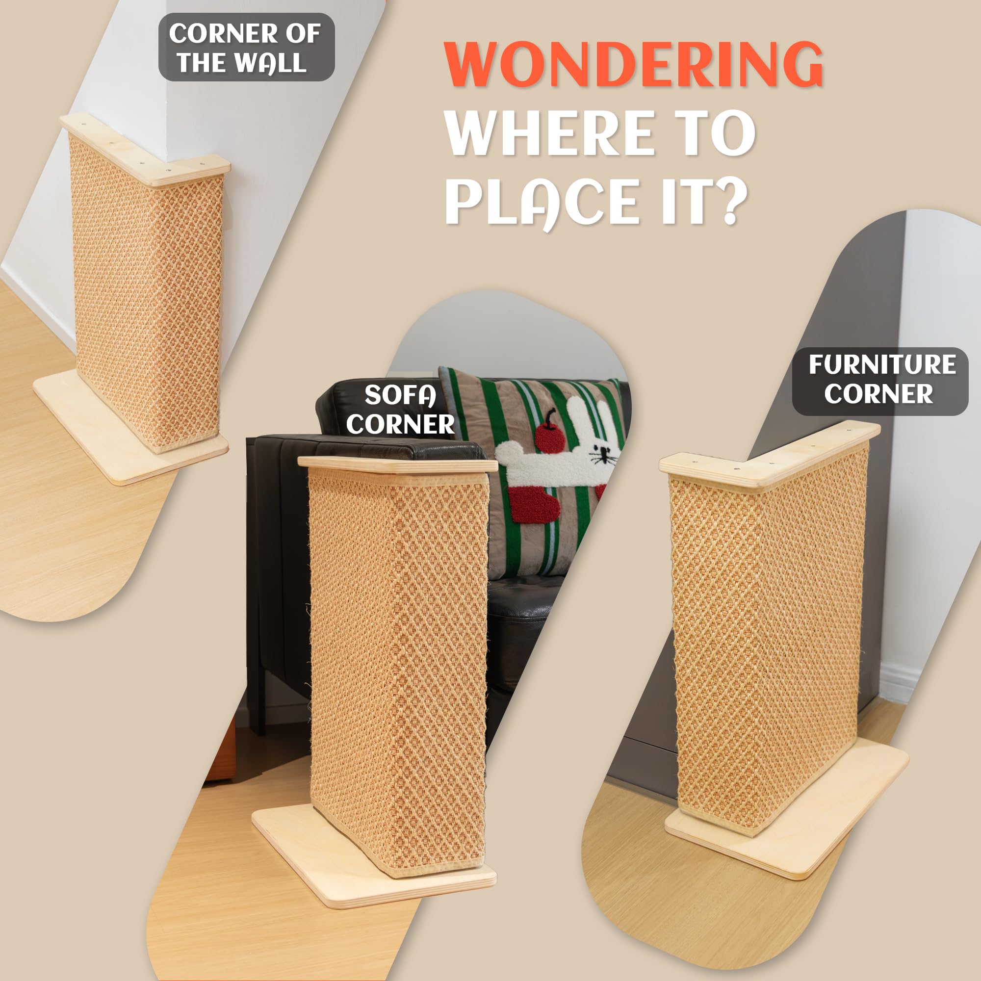 PETKARAY 24-inch vertical surface accommodates cats of all sizes.