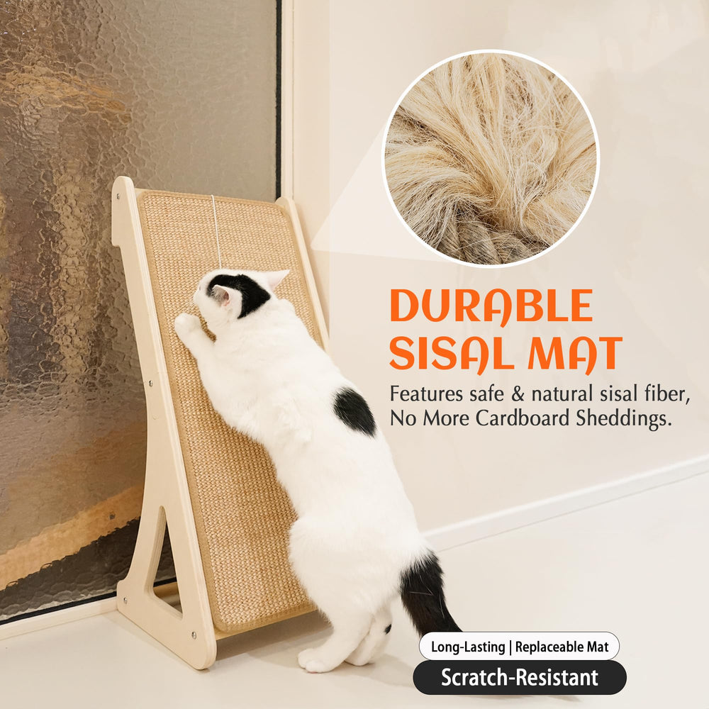 PETKARAY Cat Scratcher floor-ramp setup offers flexible placement for apartment layouts.