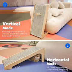 PETKARAY natural sisal mat for claws and play