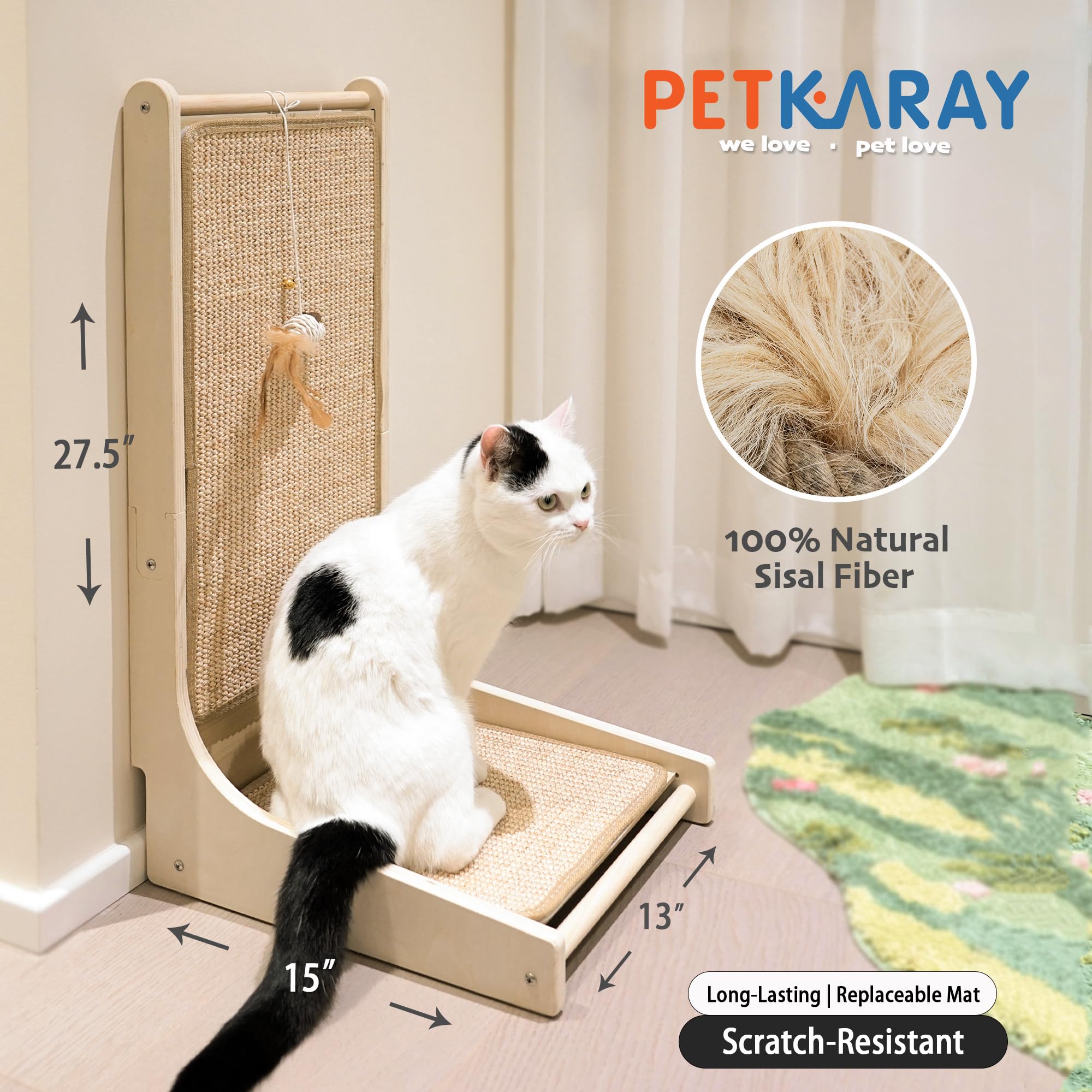 Durable sisal mats offer satisfying scratching surfaces cats love.