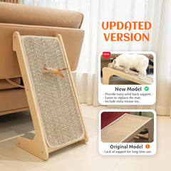 PETKARAY cat scratcher sisal ramp wall lean option saves floor space