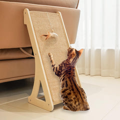 PETKARAY Cat Scratcher sisal rampside for easy, angled scratching and feline comfort.