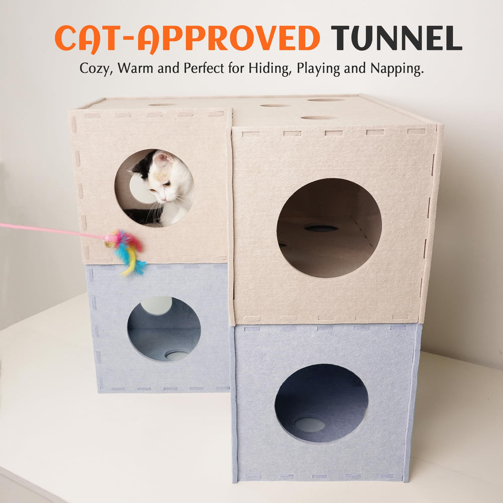 PETKARAY Cat Tunnel easy-assembly in minutes without tools.
