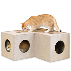 PETKARAY Cat Tunnel original design showcases a cozy hideaway for indoor cats.