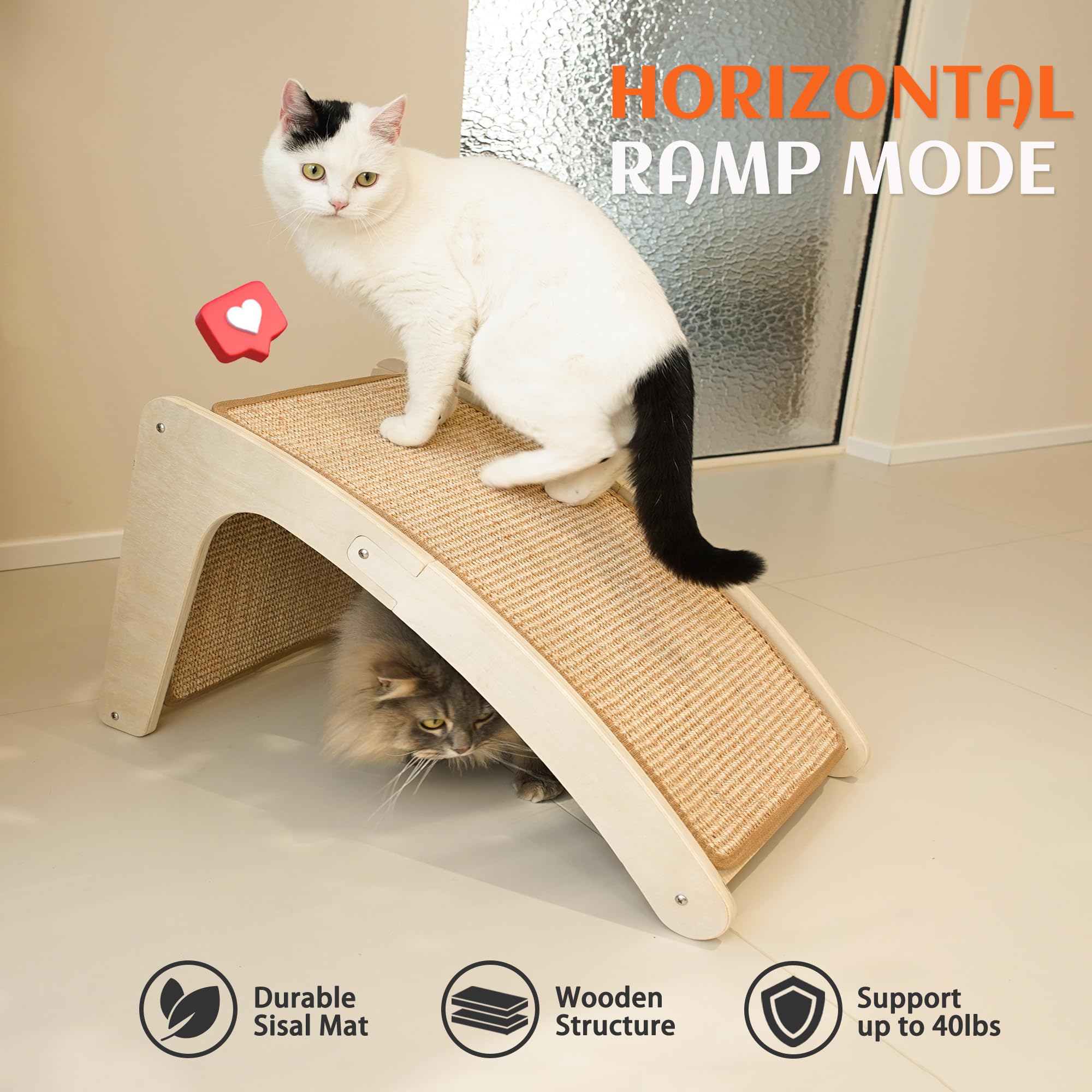 PETKARAY catnip included invites cats to explore the scratcher
