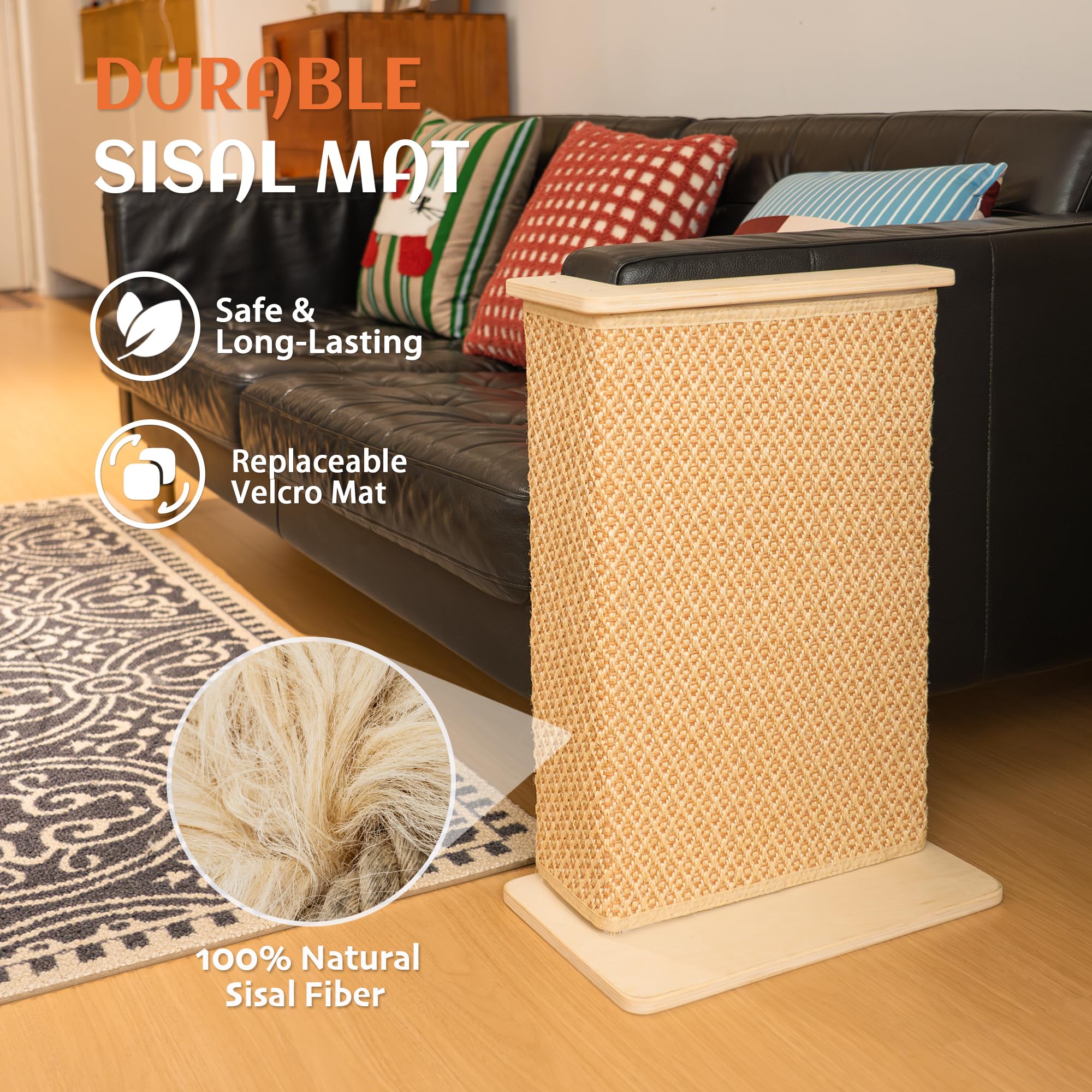 PETKARAY couch protector helps preserve furniture corners while redirecting claws.