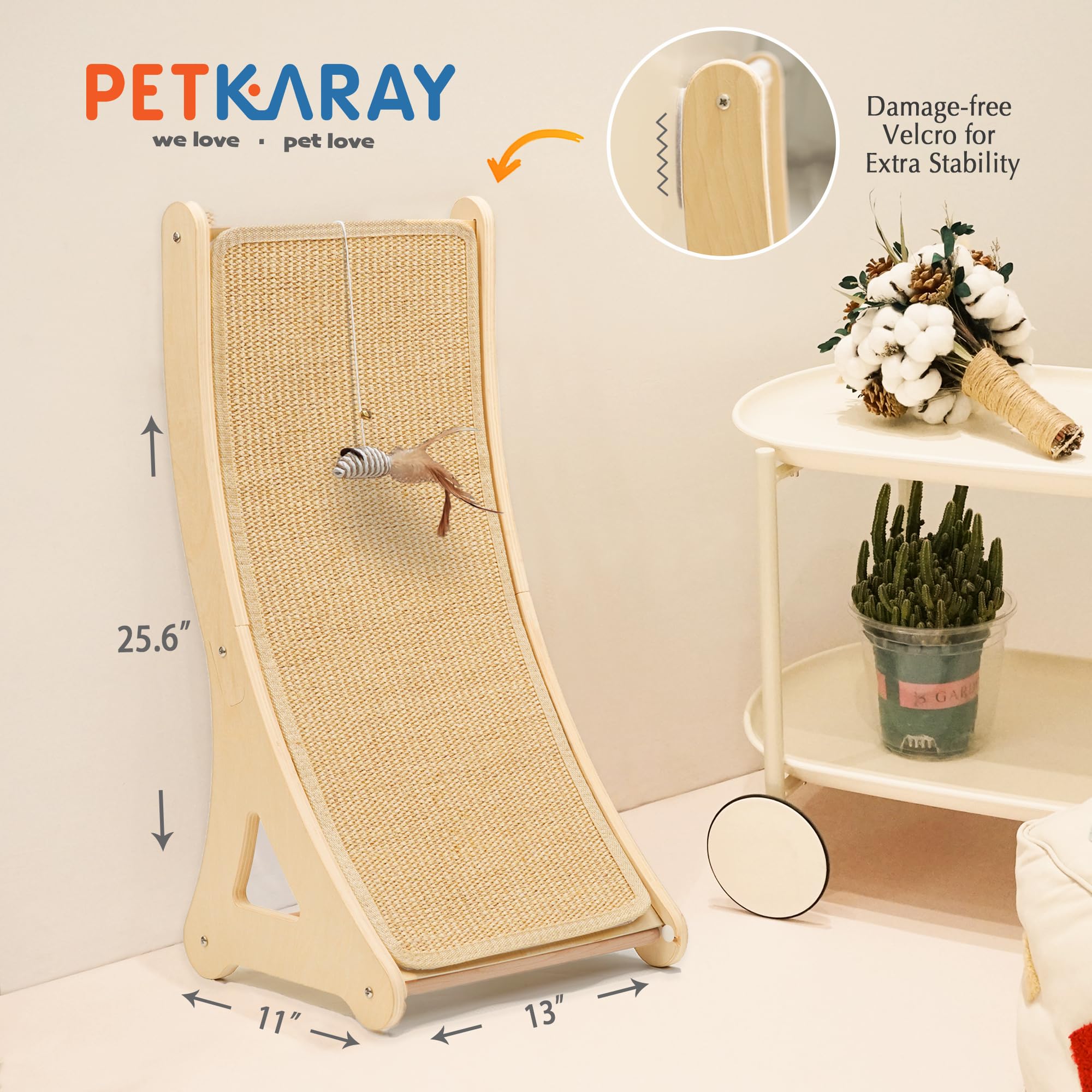 PETKARAY easy-assembly wooden frame sets up in minutes.