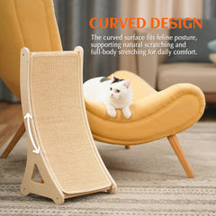 PETKARAY curved scratcher helps protect furniture by redirecting claws.
