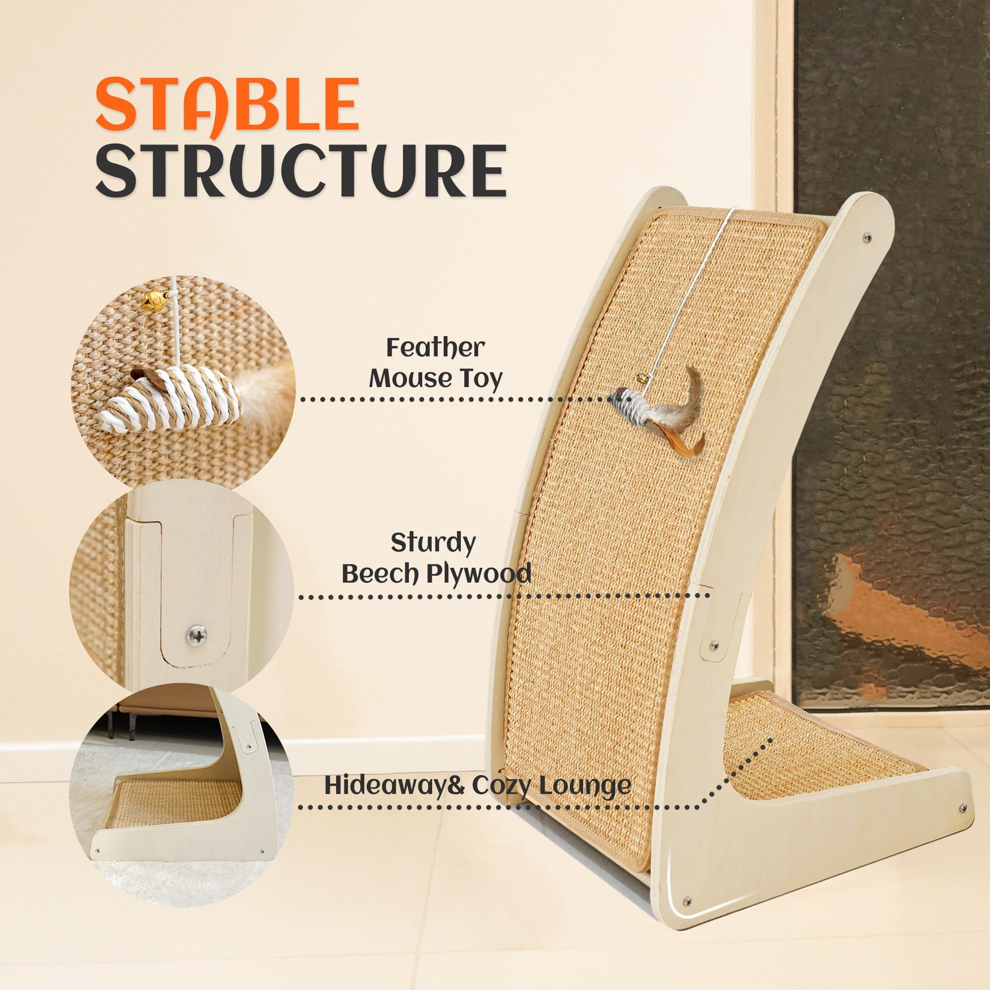 PETKARAY durable sisal fiber promises long-lasting scratching