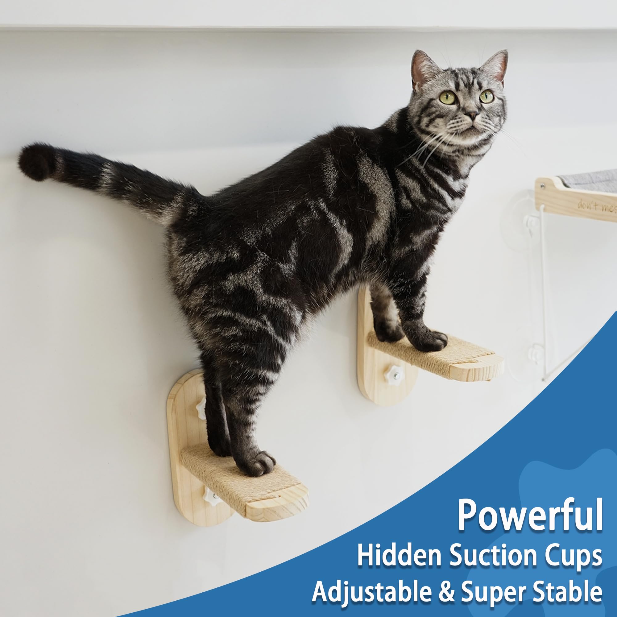 PETKARAY Easy Install requires no tools, letting you set up in minutes for your cat’s perch.