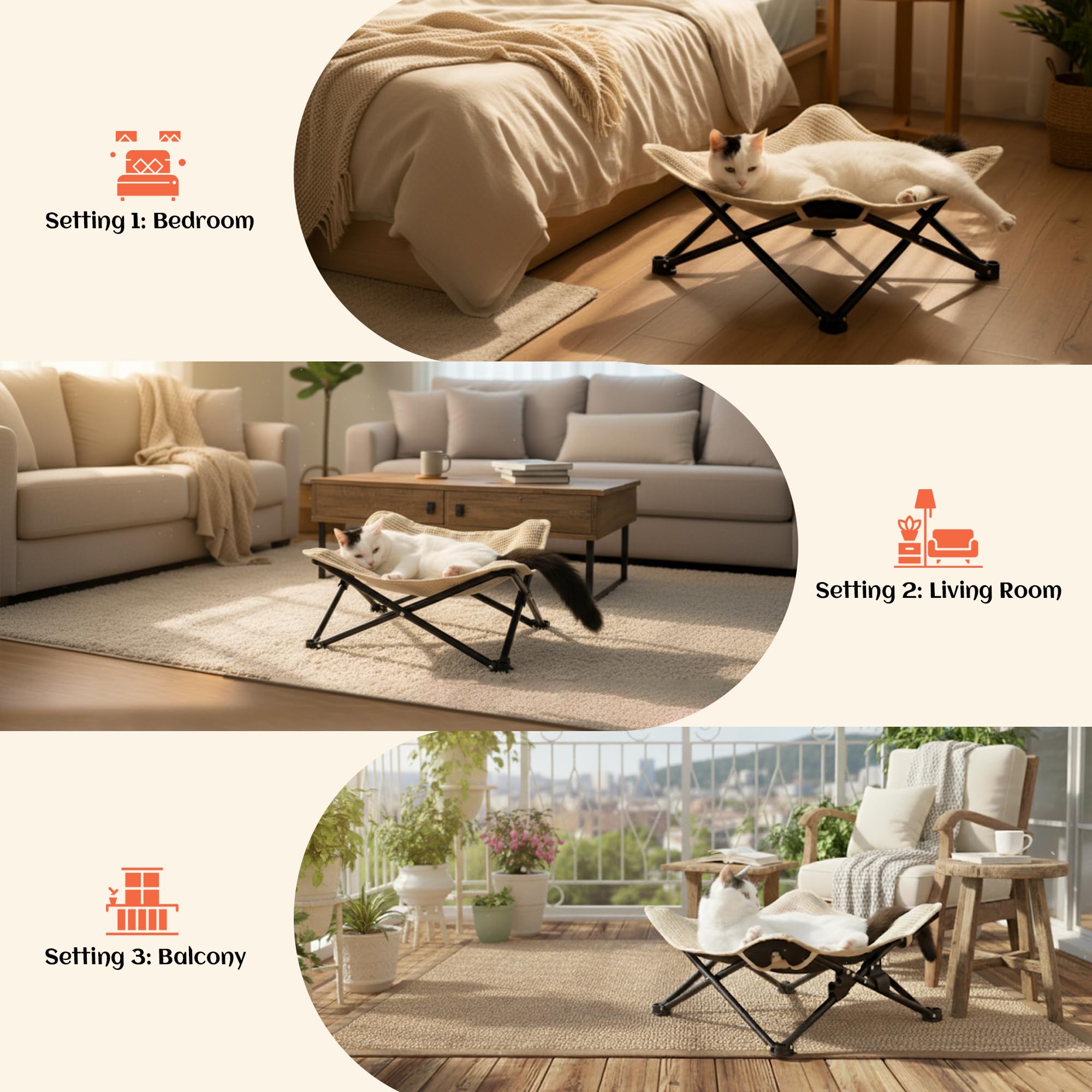 PETKARAY indoor lounge cat bed offering a comfy retreat