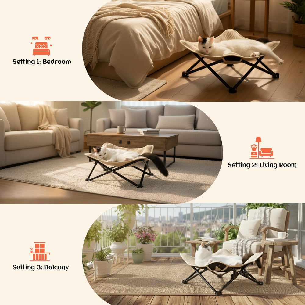 PETKARAY indoor lounge cat bed offering a comfy retreat