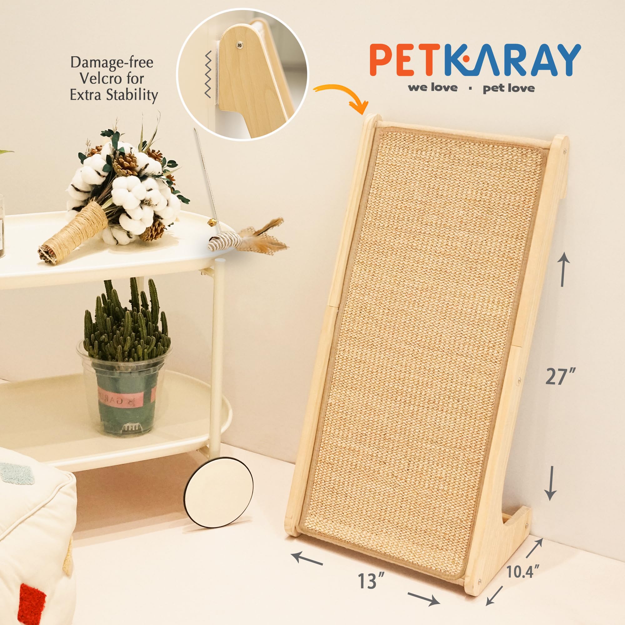 Petkaray large scratch pad—ideal for indoor cat lounging.