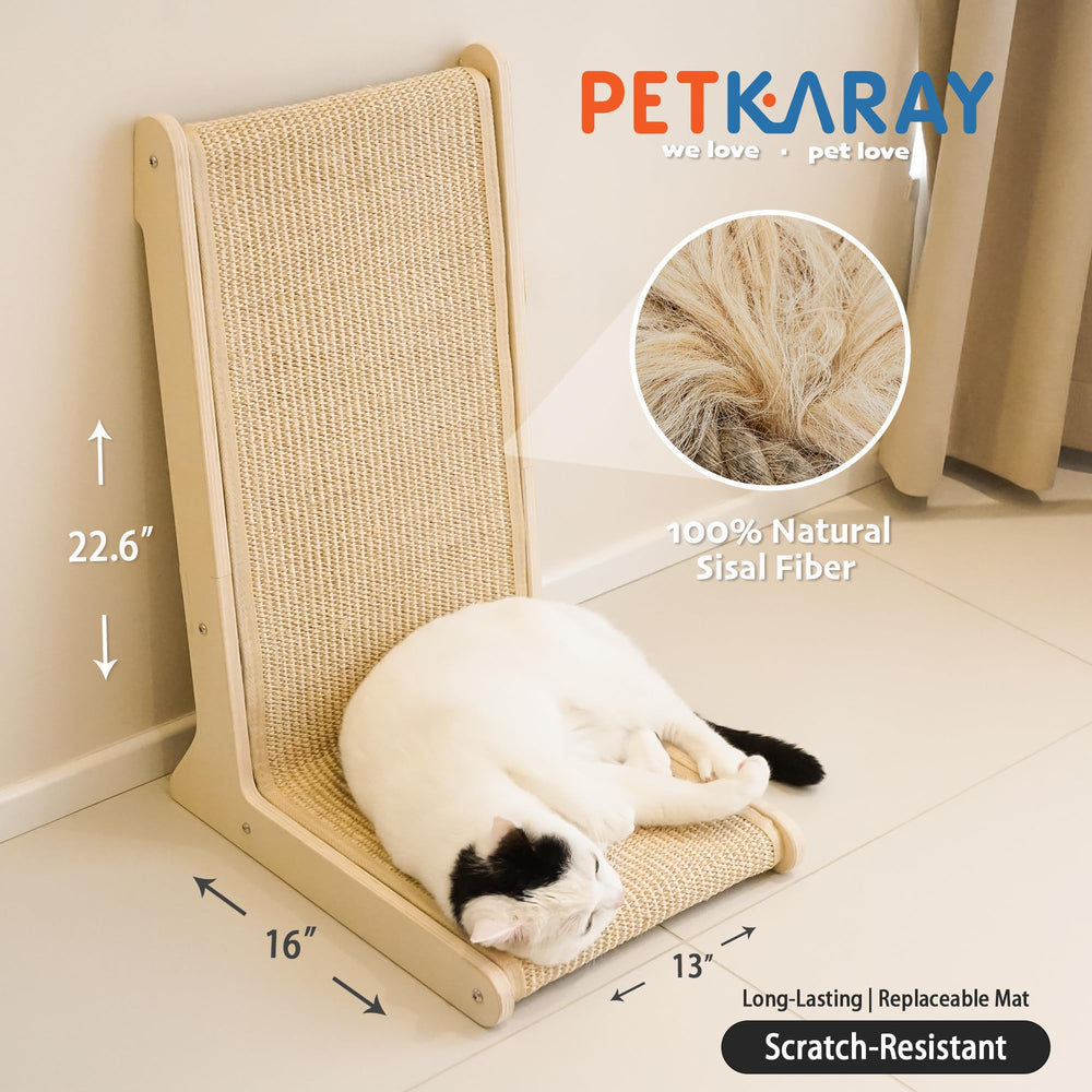 PETKARAY natural sisal surface helps keep claws healthy.