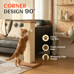 PETKARAY natural sisal wrap post highlighting a durable scratching surface.