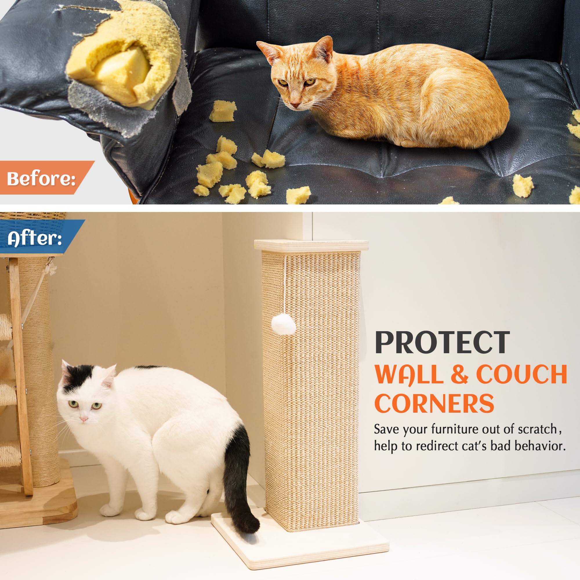 PETKARAY sofa protection design redirects claws away from furniture.