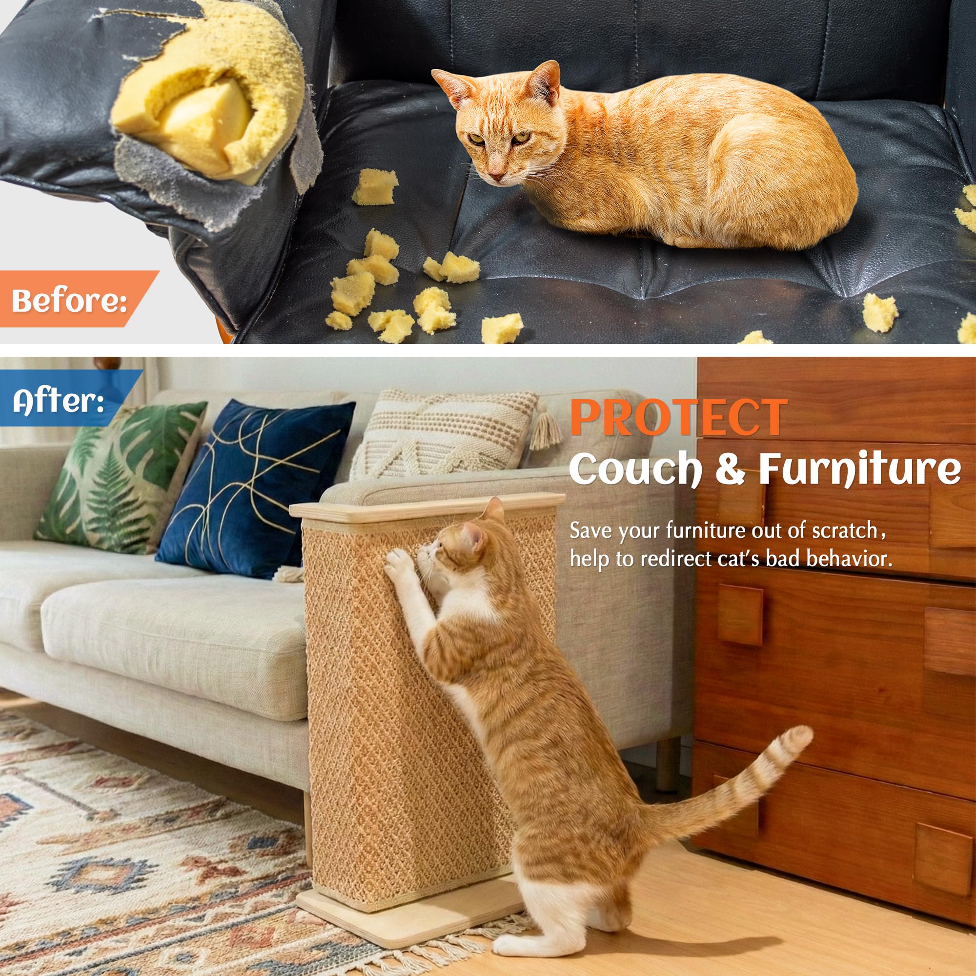 PETKARAY sturdy base prevents tipping during playful scratching.