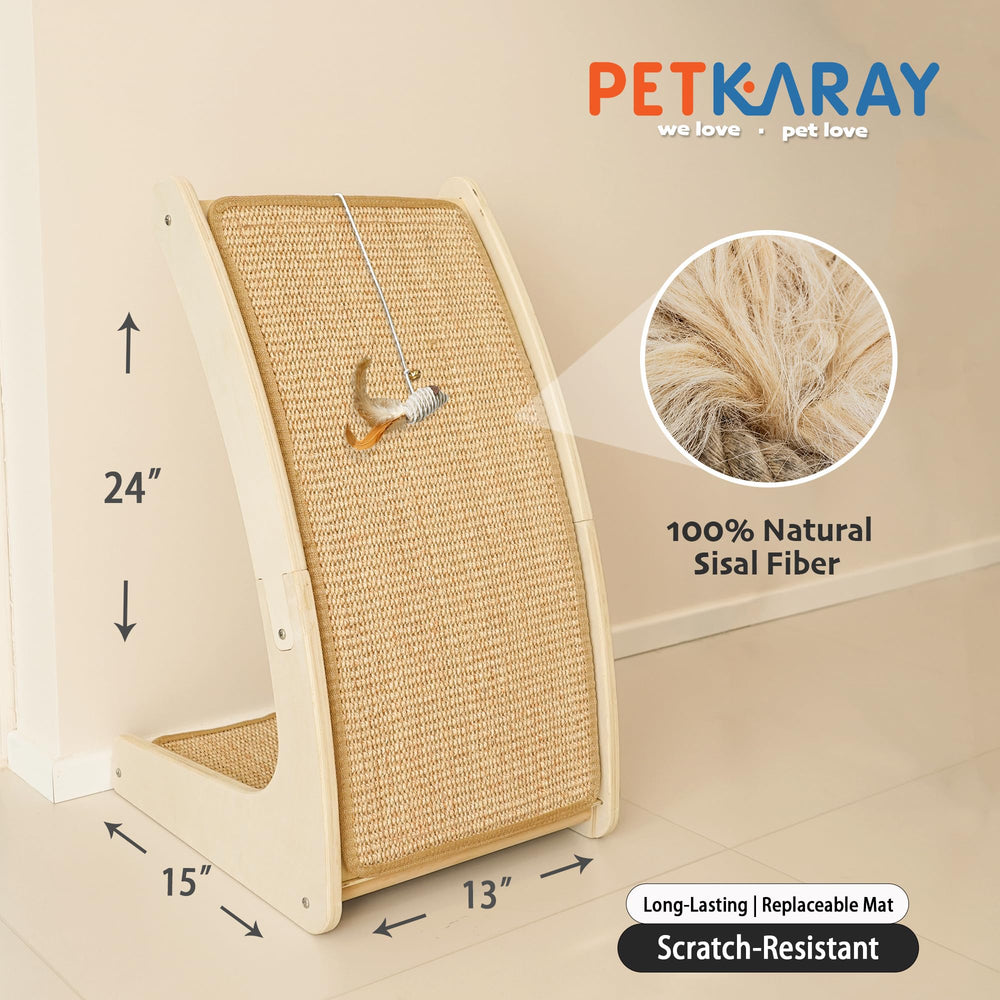 PETKARAY two sisal mats provide a dual scratch surface for claws