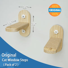 PETKARAY Window Stairs offer a secure, wall-adjacent step to reach sunny window views.