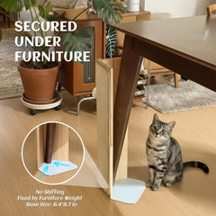 PETKARAY wooden base shows stability during scratching.