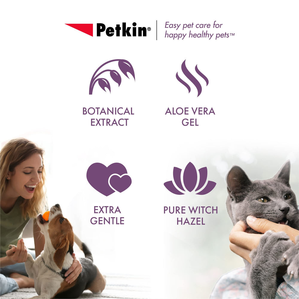 Petkin Ear Wipes for dogs and cats ready for routine care.