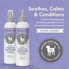 Petkin Hemp Fragrance applied to coat for soft, fresh scent
