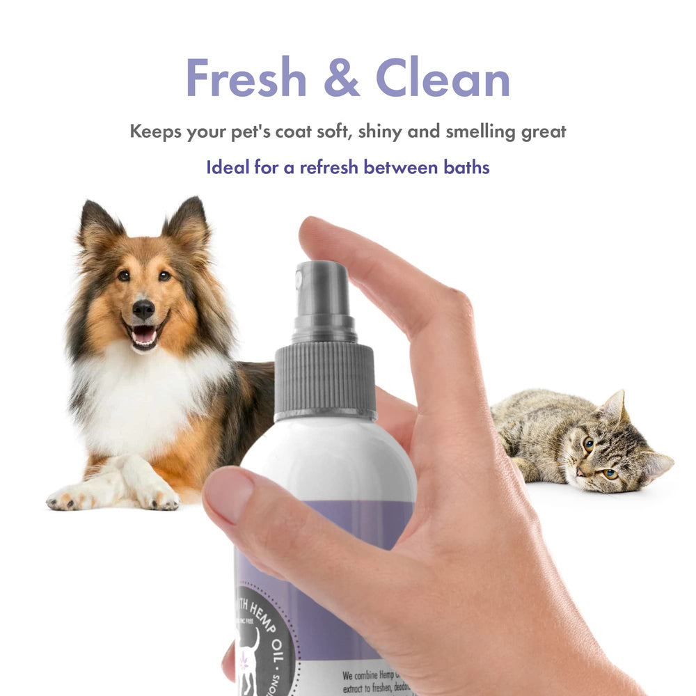 Petkin Hemp Fragrance highlights hemp oil and lavender for calm notes